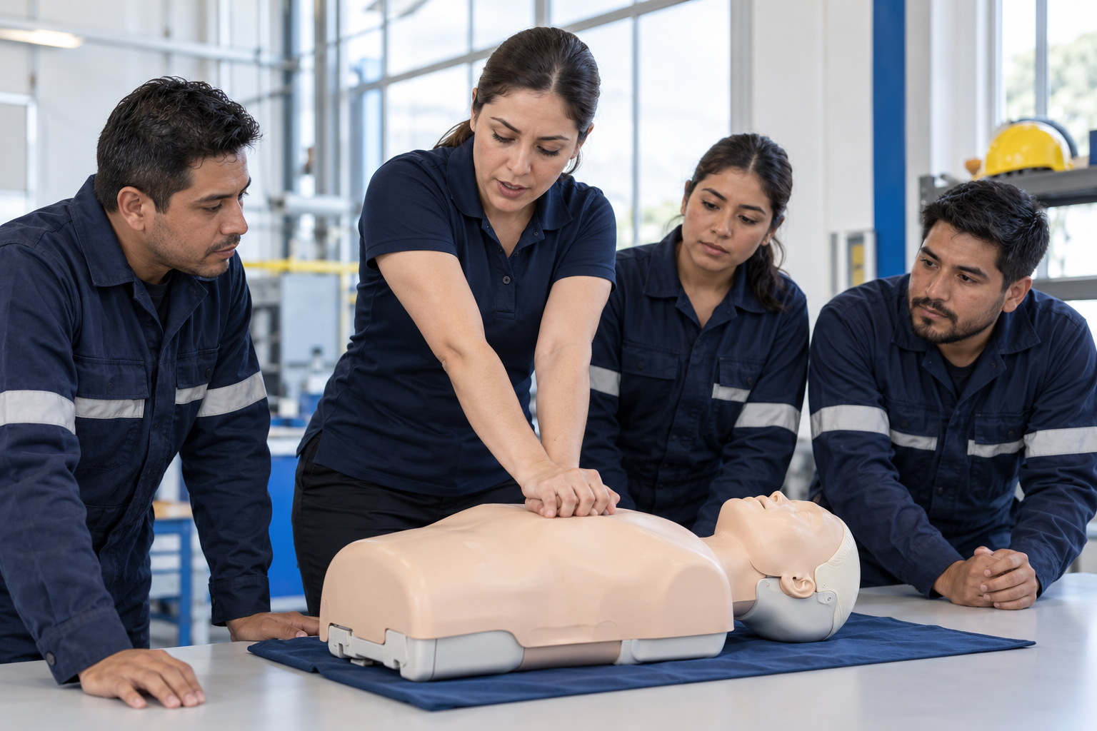 Capacitación en primeros auxilios para colaboradores de una empresa